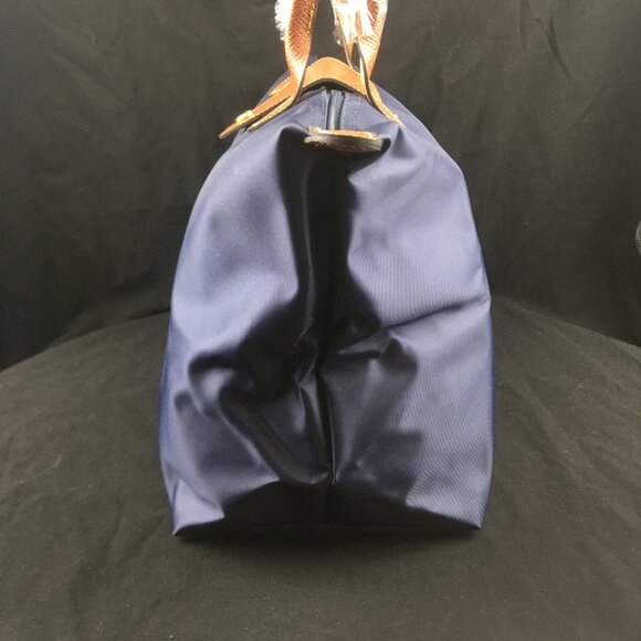 NWT Longchamp Le Pliage Original Large Shoulder Nylon Bag Tote Navy Blue - Picture 5 of 12